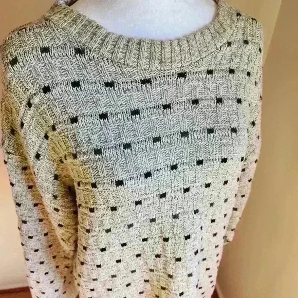 Towncraft Cotton Vingage Sweater With Multicolor Dark Tone Sqaure Pattern - Picture 4 of 9